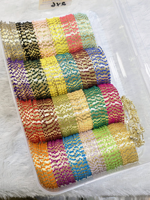 24 dozen 
Velvet fur bangles combo with gungroo