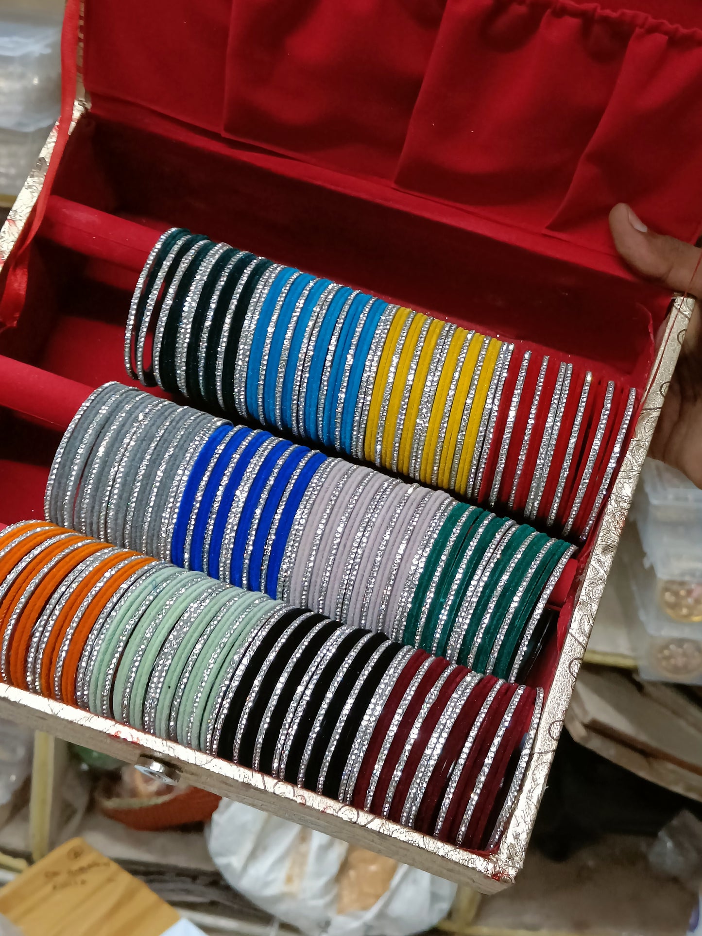 12 bangles set of velvet