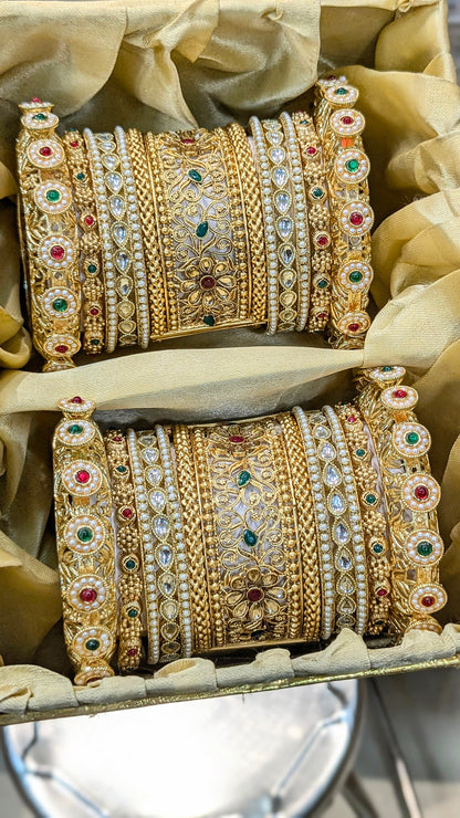 Rajwadi bridal bangles