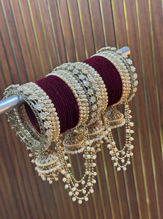 NEW JHUMKHA JOINT LATKAN BANGLES SET