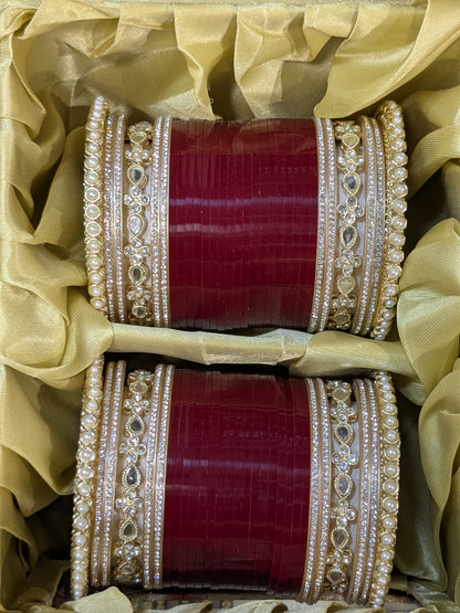 Punjabi Kundan bangles set