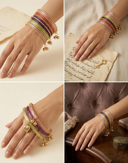 Kashmiri gungroo 
With raindrop bangles