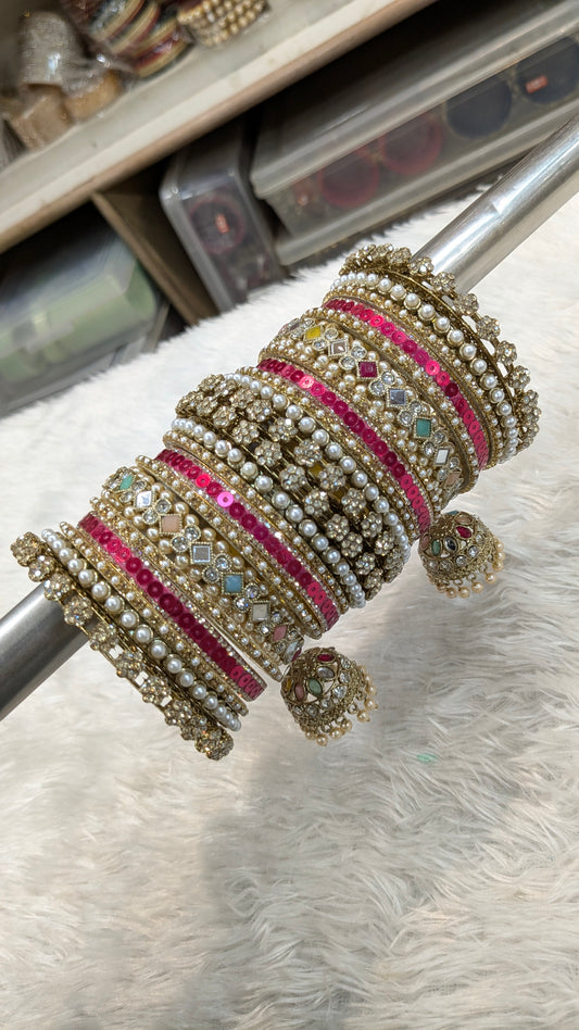 COPPER SEQUENCE BANGLES SET