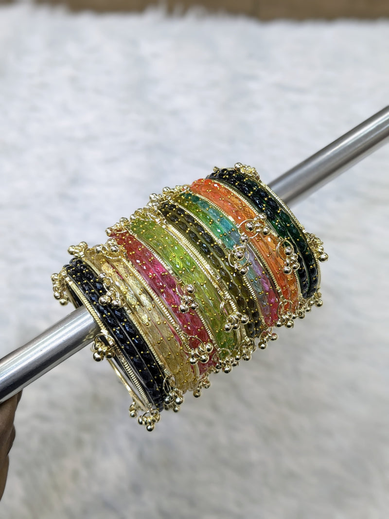 RAINDROP BANGLES 
WITH KASHMIRI GUNGROO