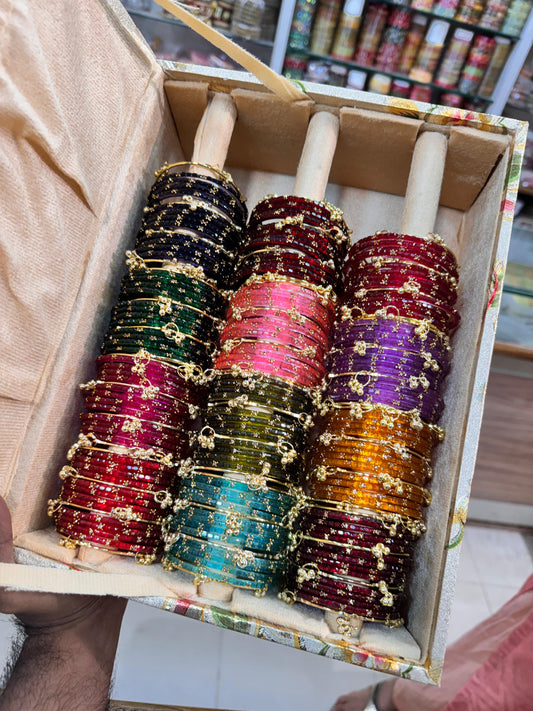 New Kashmiri Xross drop bangles 
Combo