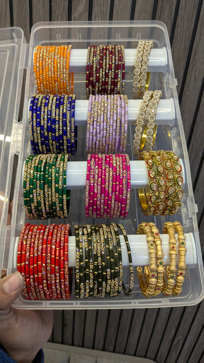 Crystal bangles combo with siders