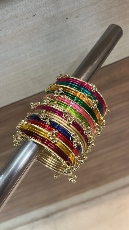 GLOSSY KASHMIRI BANGLES 
SET