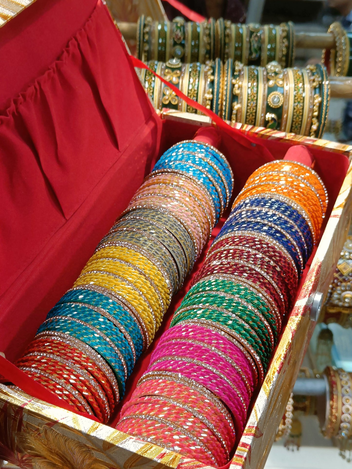 Chandni chudi set with bangle box