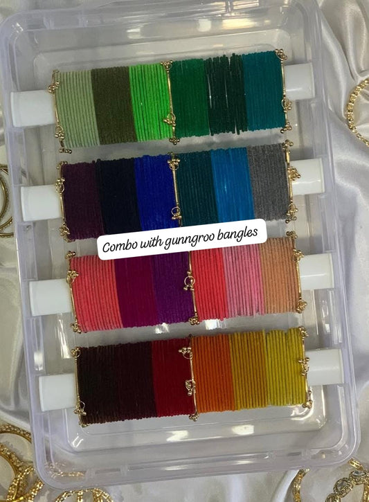 Velvet Gungroo bangles with bangles box