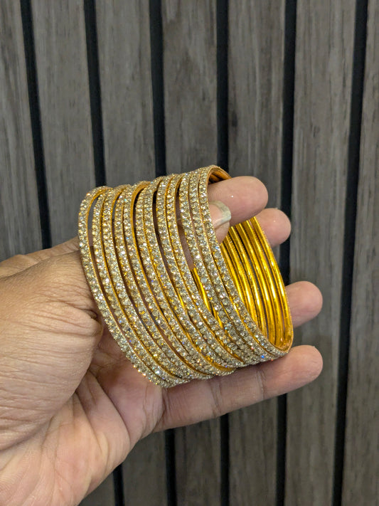 12 pc diamond bangles