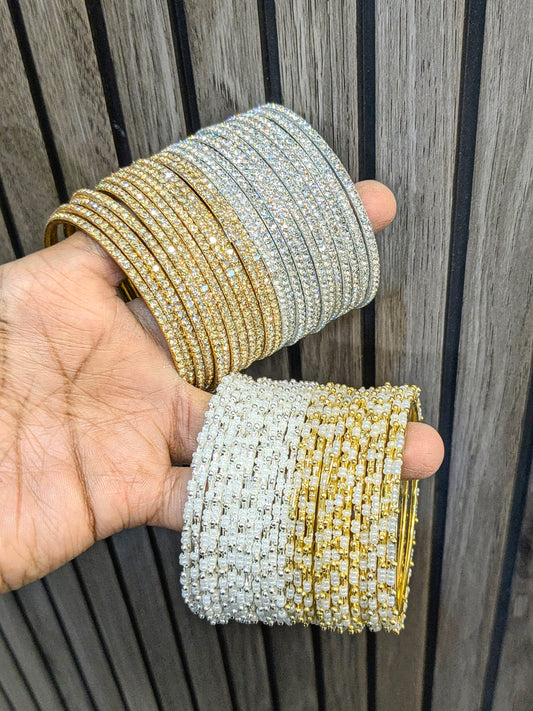GOLDEN SILVER BANGLES COMBO