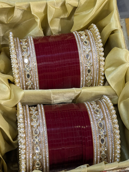 Punjabi Kundan bangles set