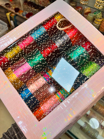 NEW BEAUTIFUL JELLY BANGLES COMBO - 24 Bangles with Premium Organizer Box