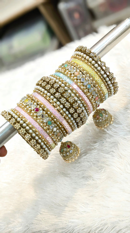 COPPER SEQUENCE BANGLES SET