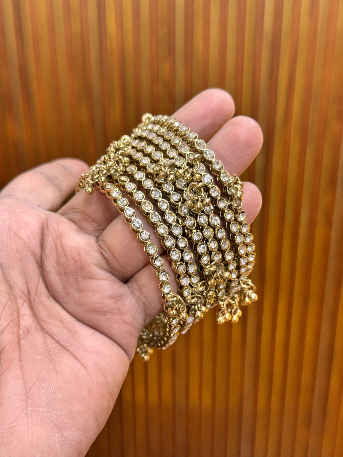 Kashmiri Copper Diamond Gungroos