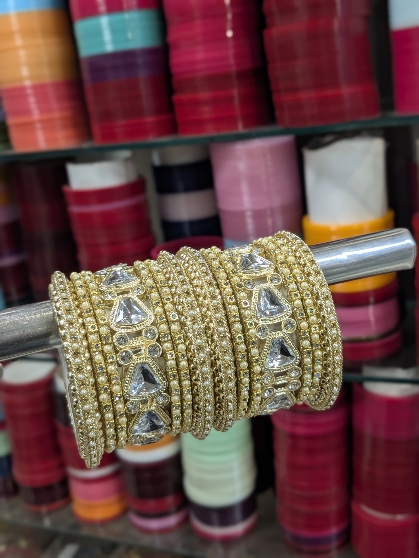 KUNDAN BANGLES SET
