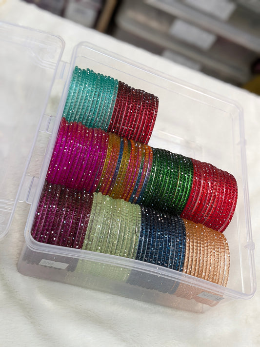 Color drop glass bangles