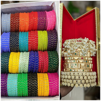 Rajwadi Combo - Traditional Metal Bangles