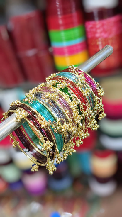 Kashmiri pearl drop multy bangles