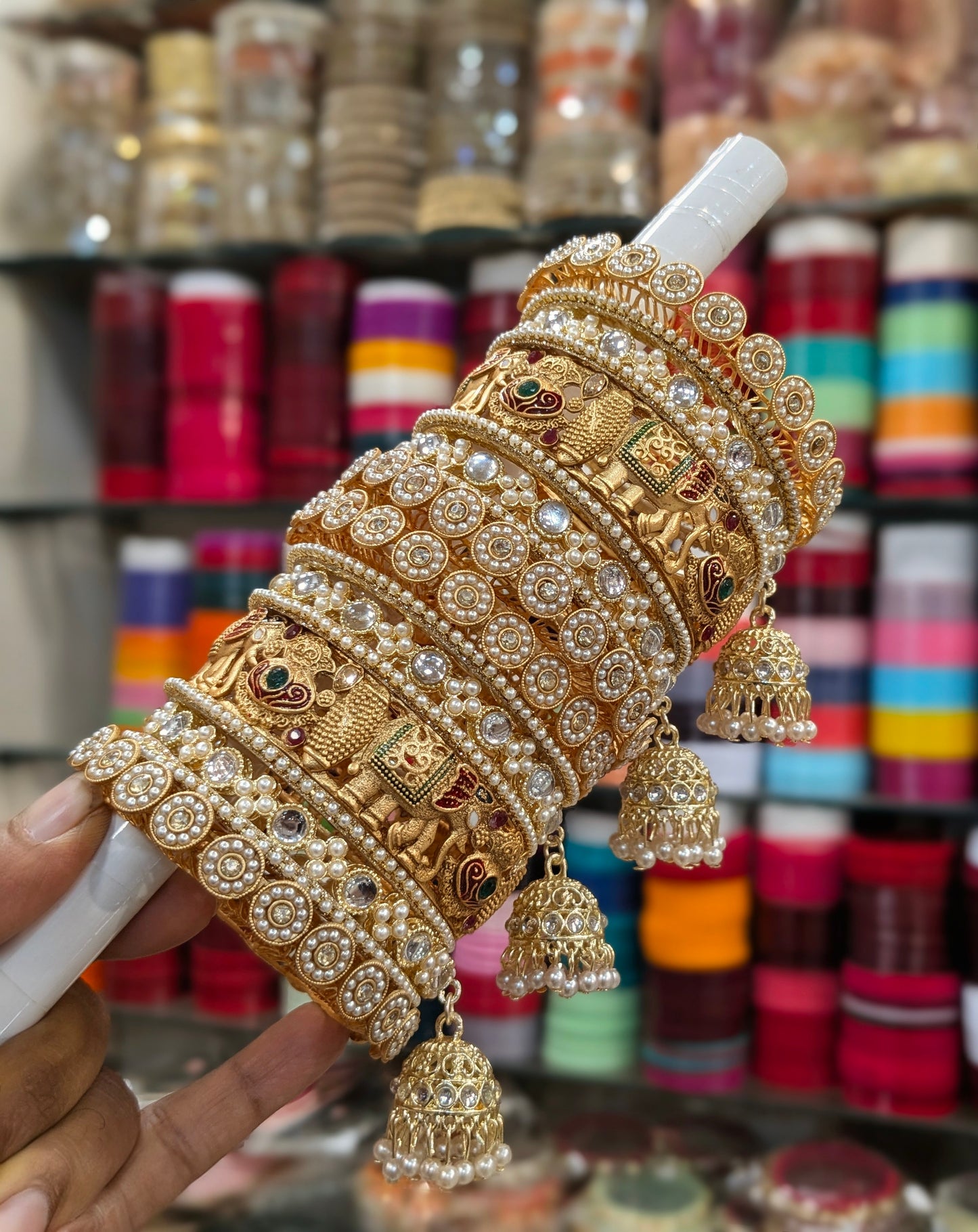 Jhumkha Rajwadi Bangles Set – Royal Elegance for Every Occasion