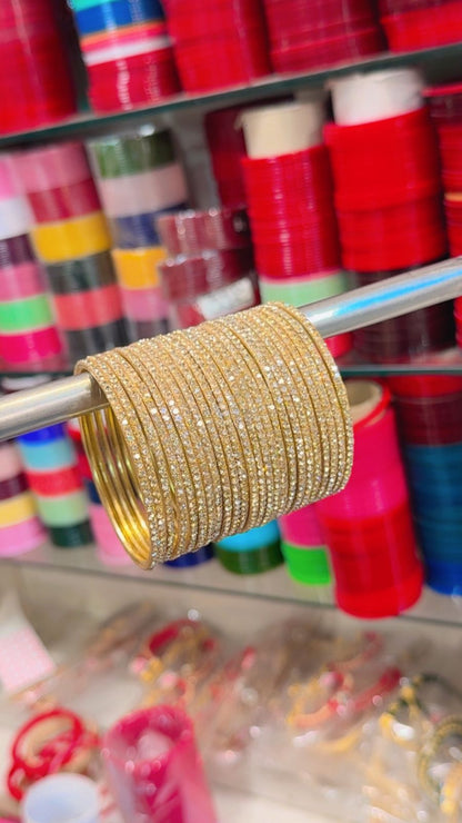 Shadow diamond bangles In brass material