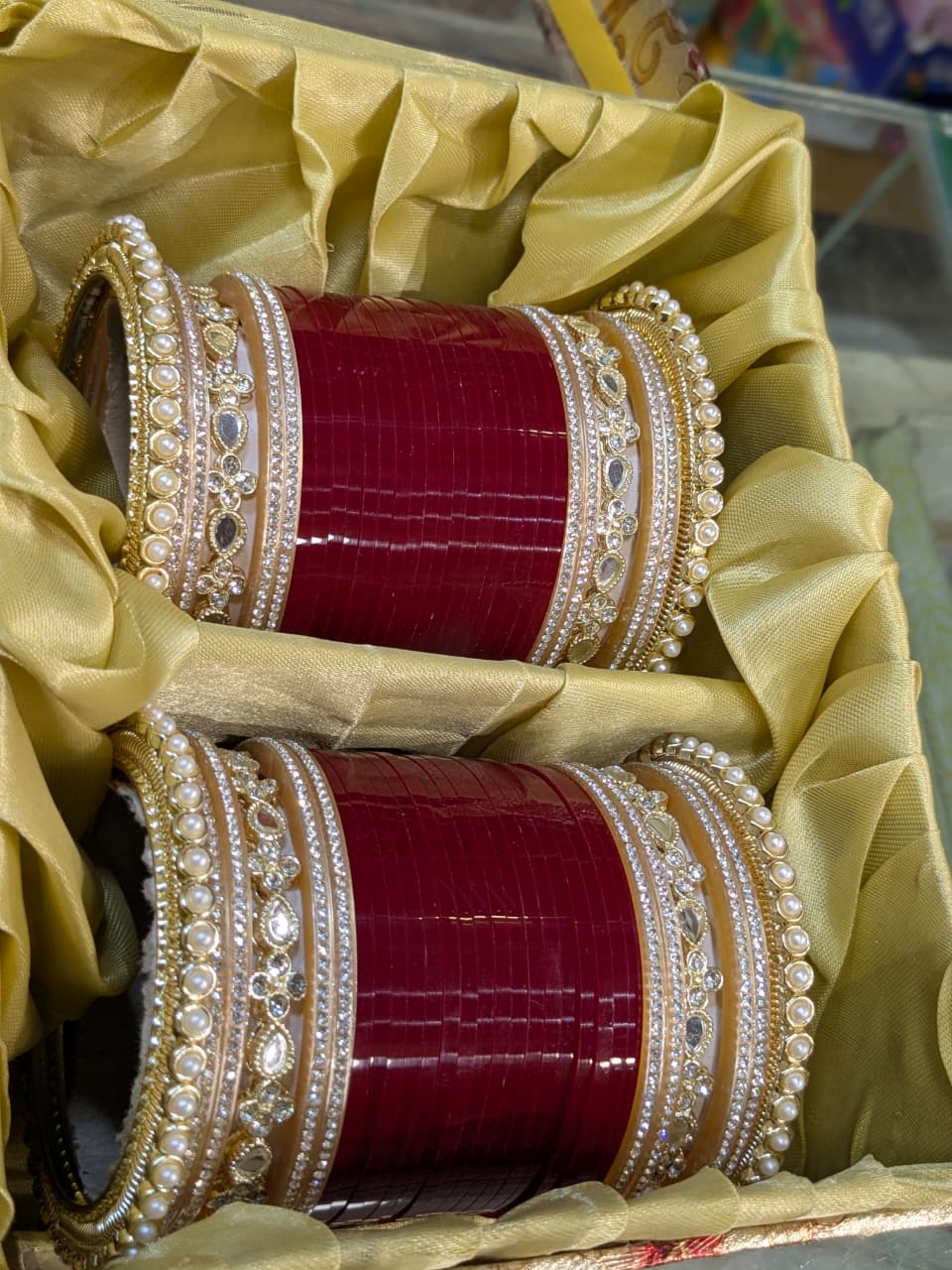 Punjabi Kundan bangles set