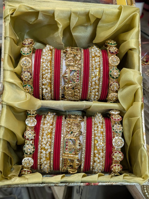 premium quality Rajwadi bridal 
Bangles