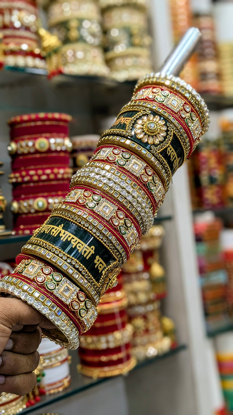 Rajwadi sada sobhagyawati bangles