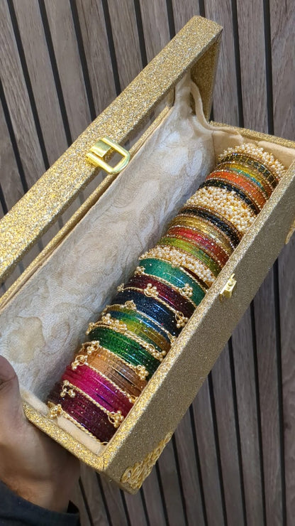 Special raindrop glass bangles 
Combo box