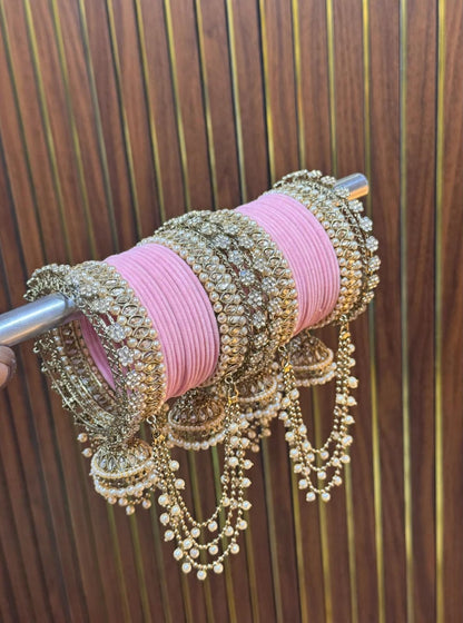 NEW JHUMKHA JOINT LATKAN BANGLES SET