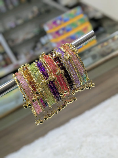 Kashmiri gungroo 
With raindrop bangles