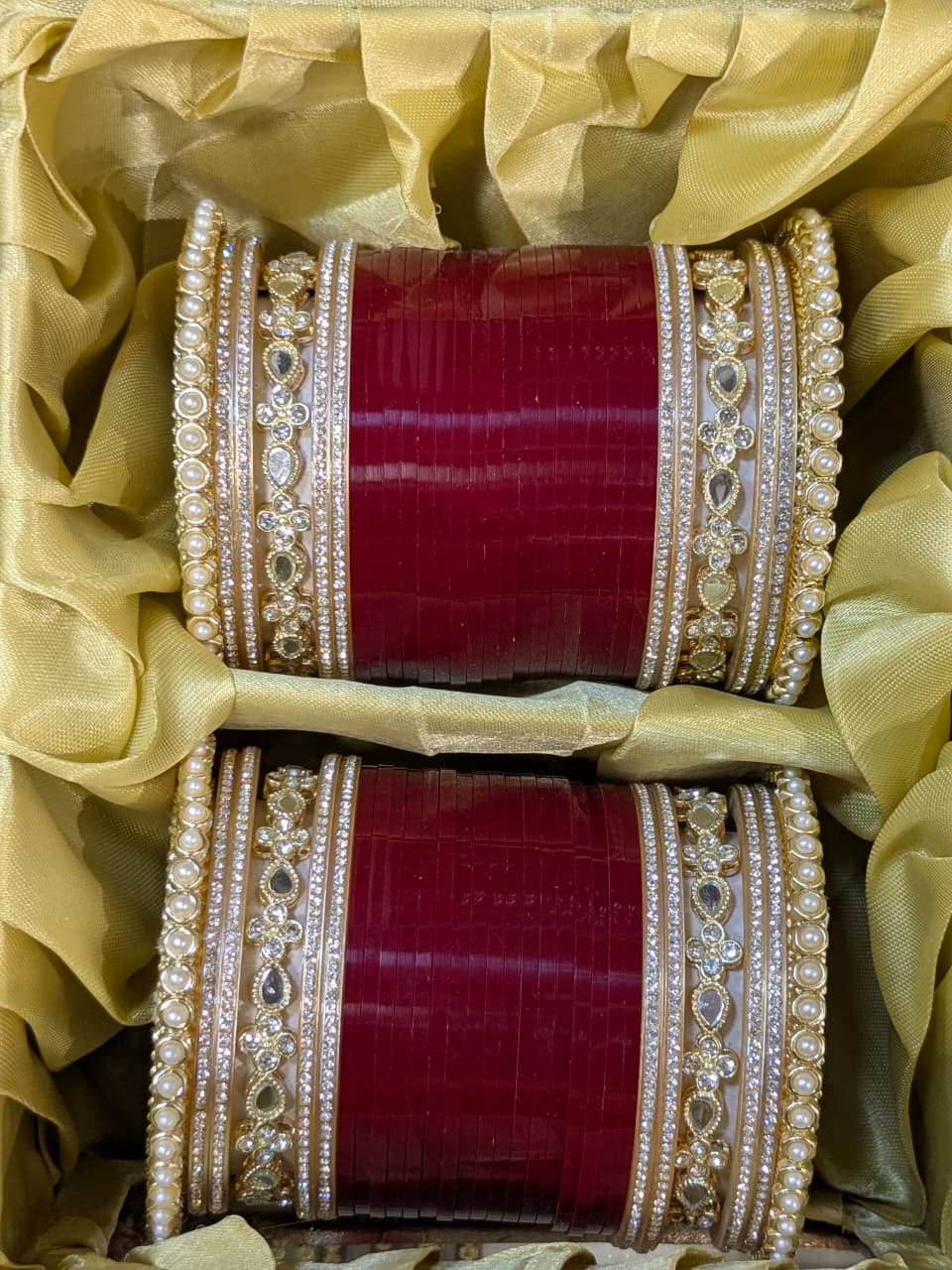 Punjabi Kundan bangles set