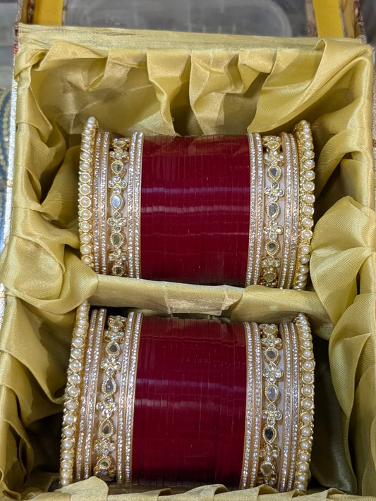 Punjabi Kundan bangles set