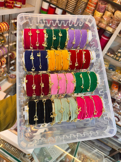 24 Dozen Premium Velvet Bangles Box with 48 Kashmiri Bangles & Free Organizer | Full Set