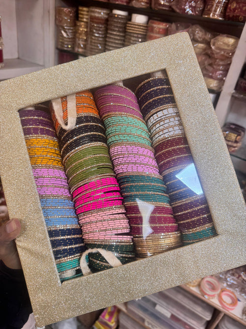 New METAL DOTTED BANGLES WITH ORGANISER
