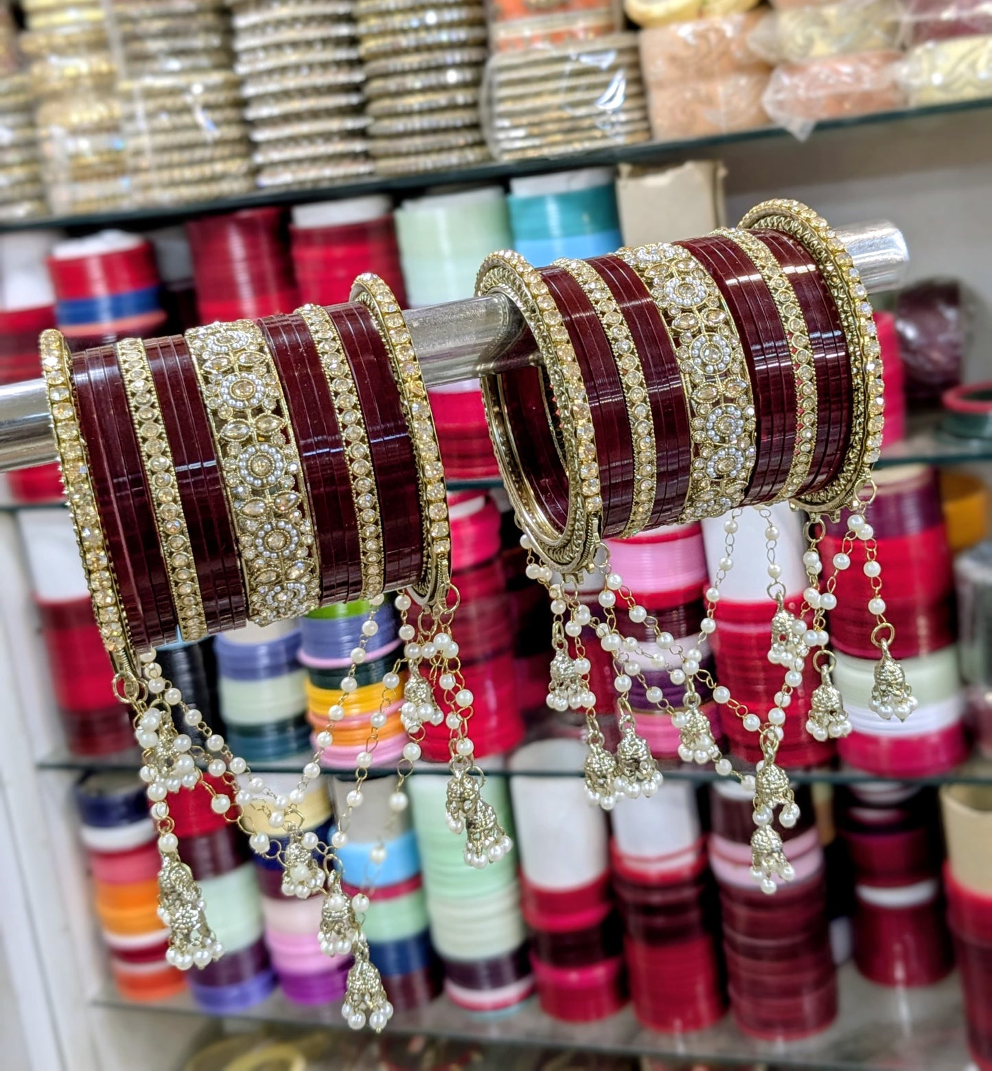 Punjabi jhallar bridal bangles