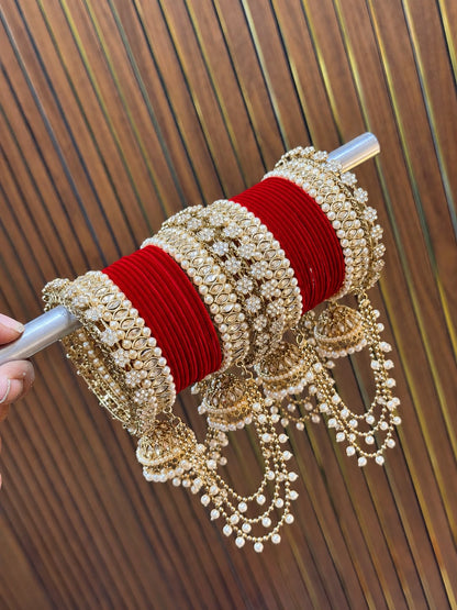 NEW JHUMKHA JOINT LATKAN BANGLES SET