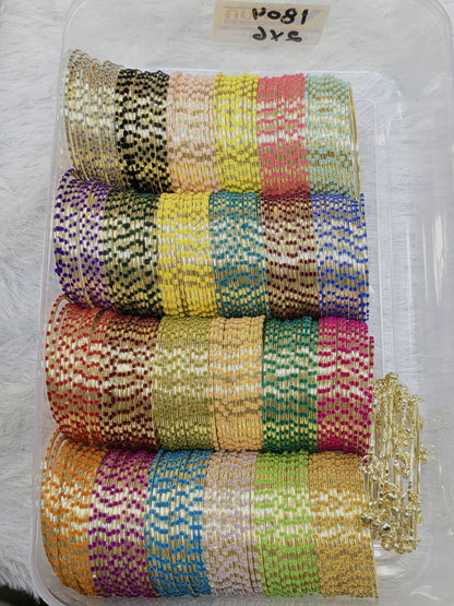 24 dozen 
Velvet fur bangles combo with gungroo