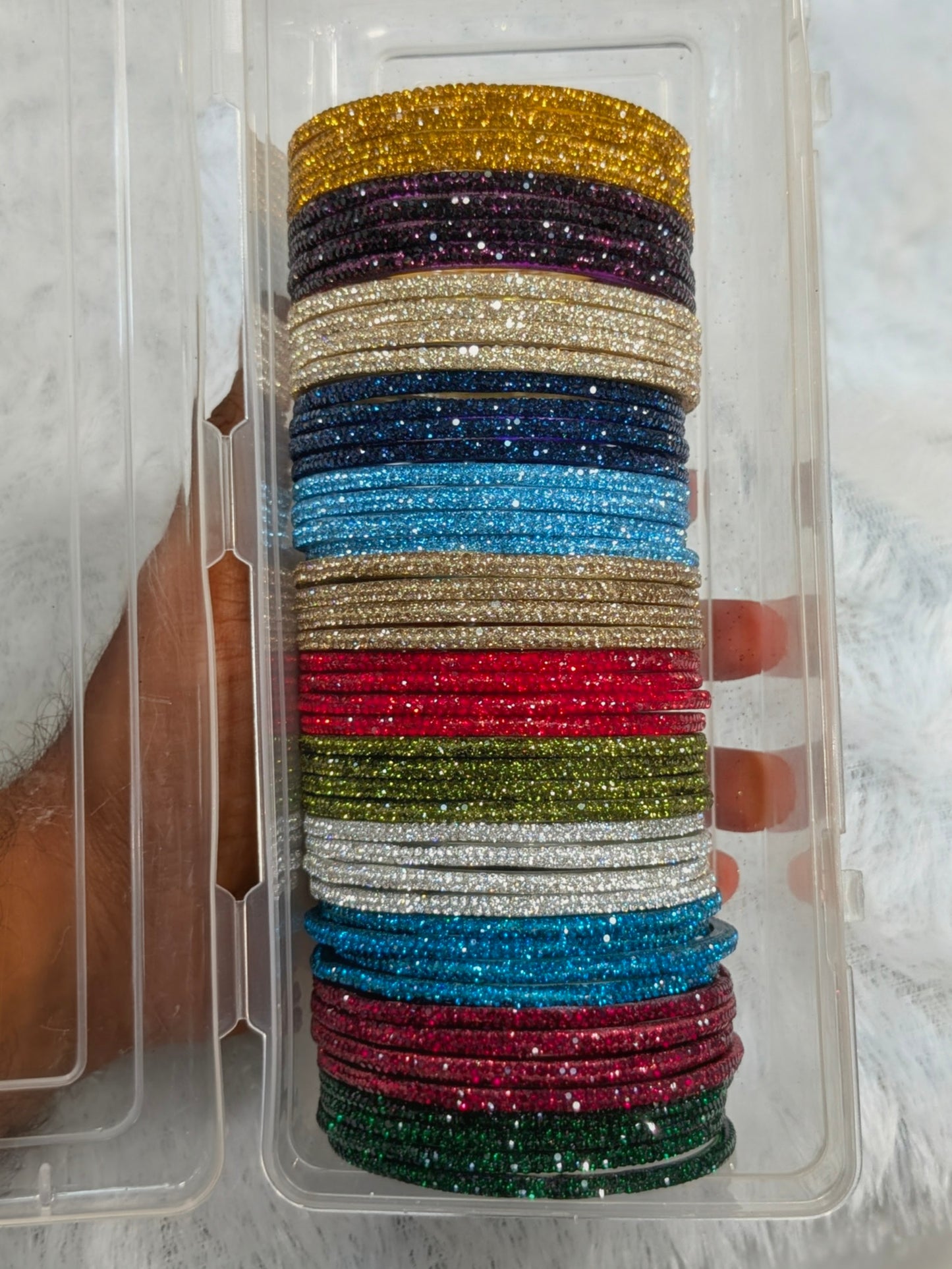 Color to color glass bangles