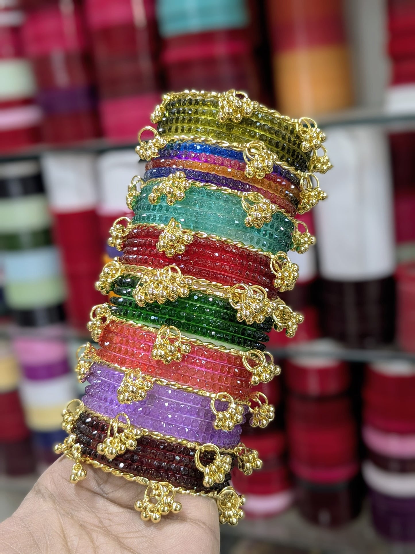 New raindrop kashmiri bangles set