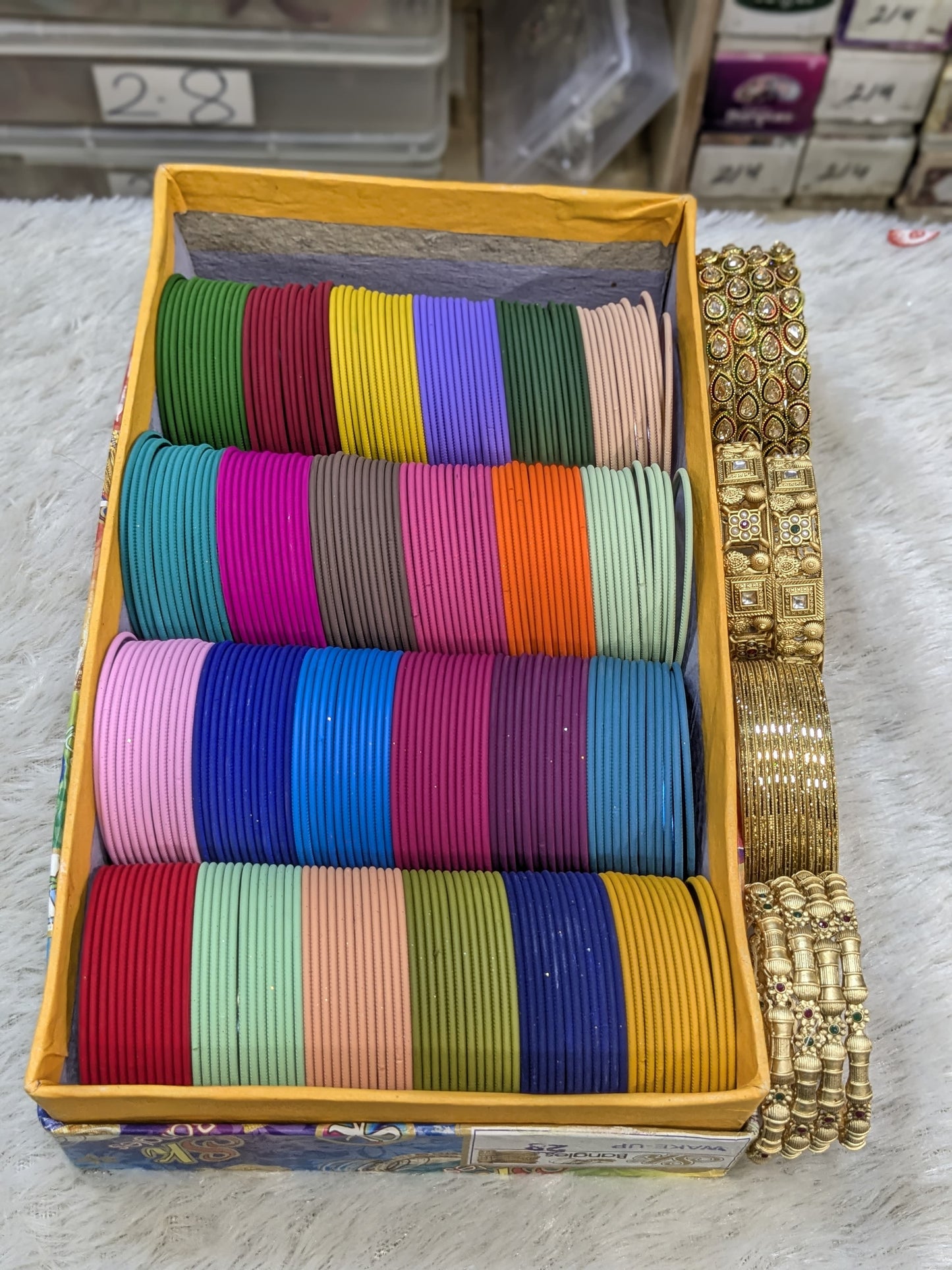 24 dozen matt bangles Combo With rajwadi siders