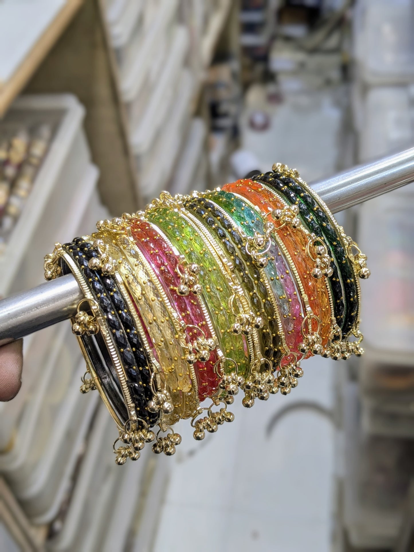 RAINDROP BANGLES 
WITH KASHMIRI GUNGROO