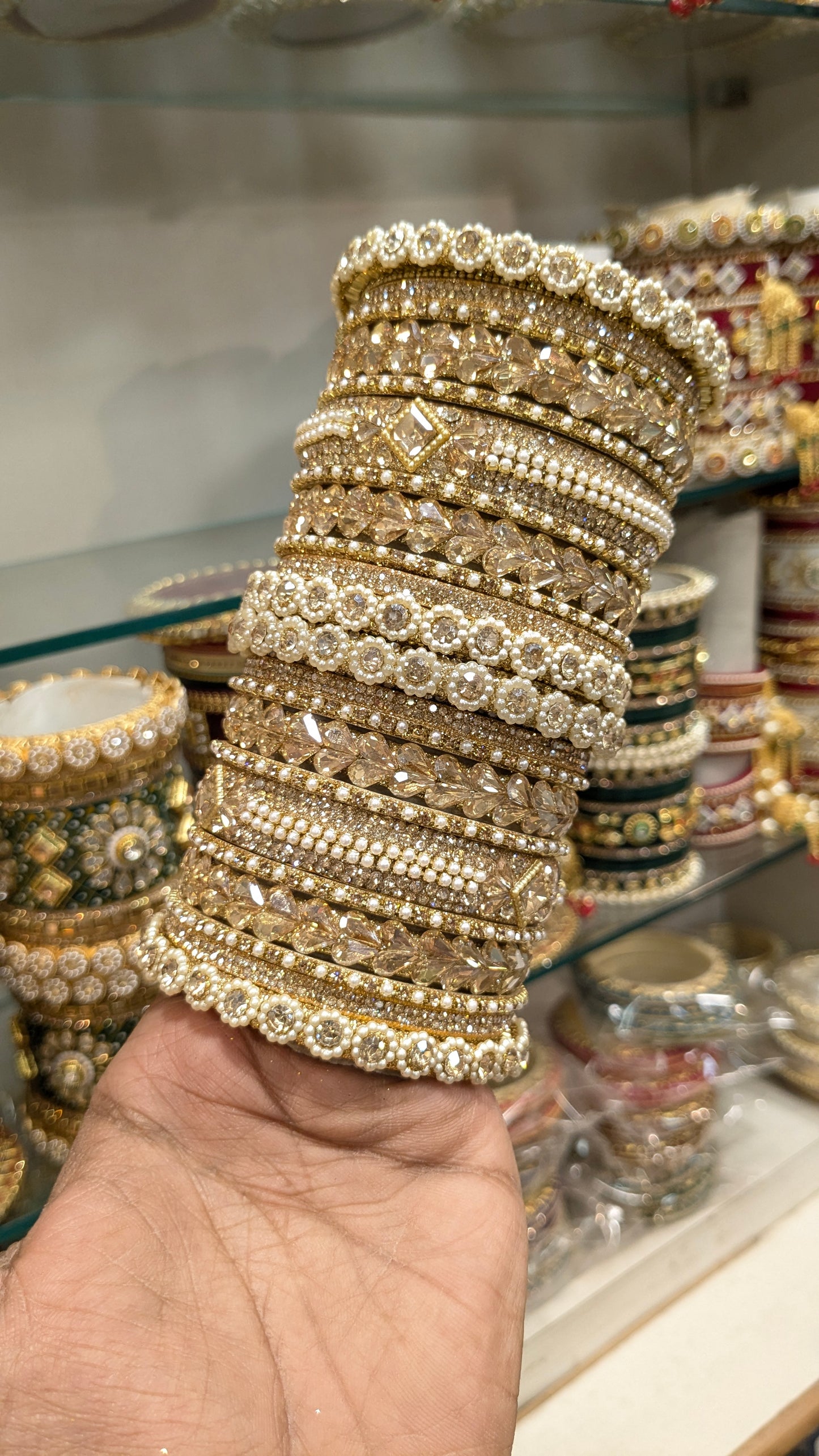Golden bangles set