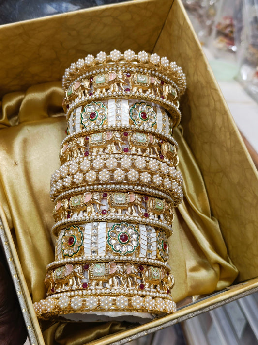Light color rajwadi elephant bangles