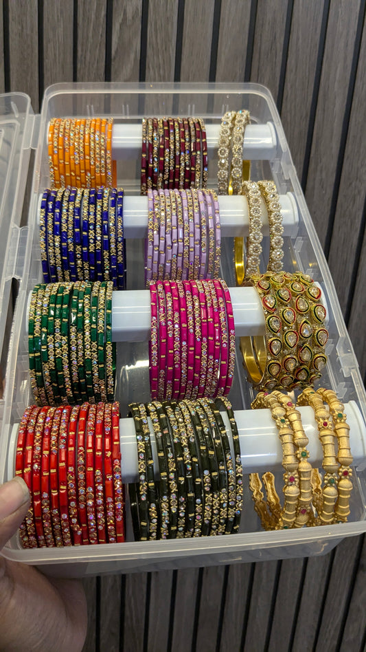 Crystal bangles combo with siders