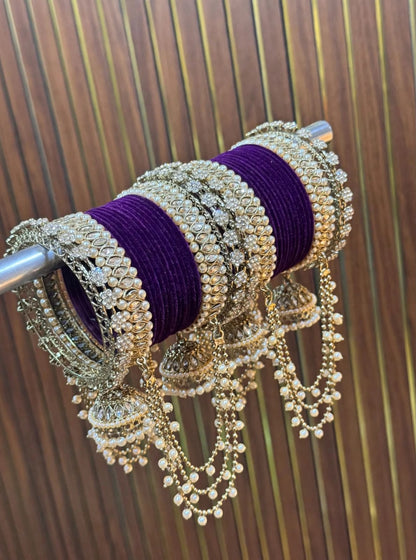 NEW JHUMKHA JOINT LATKAN BANGLES SET