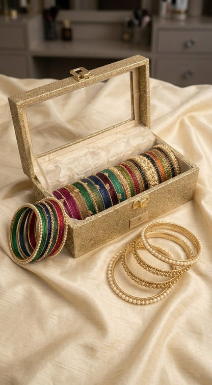 Special raindrop glass bangles 
Combo box