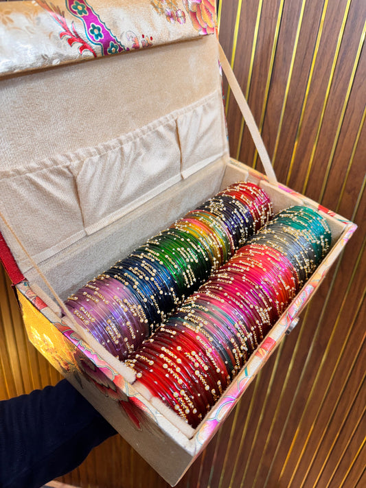 ✨ Trending Pearl Design Glass Bangles Collection ✨