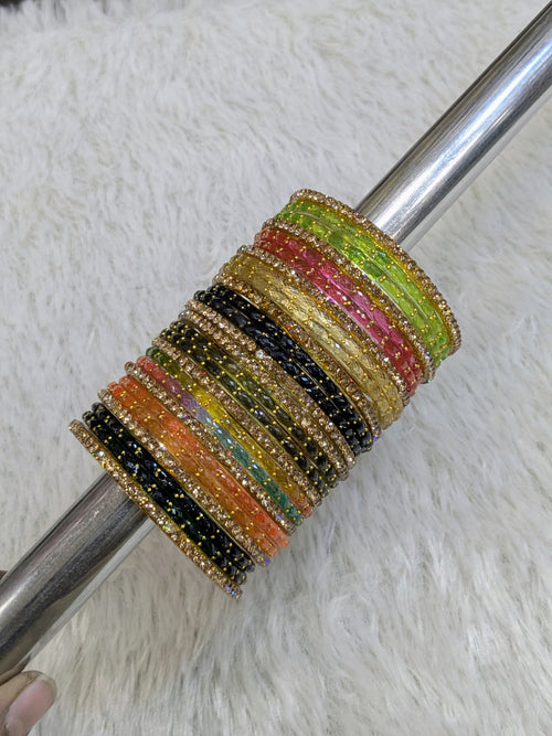 Raindrop glass bangles