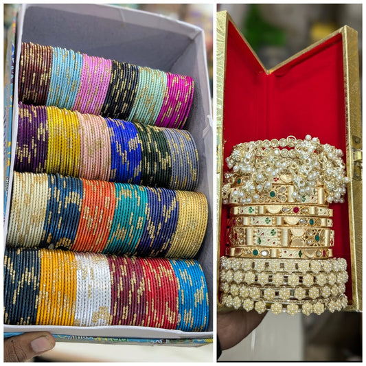 Rajwadi Combo - Traditional Metal Bangles